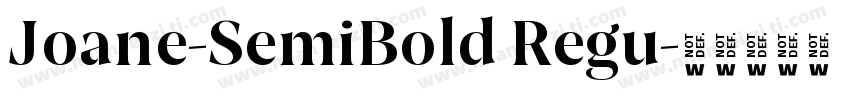 Joane-SemiBold Regu字体转换